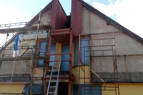 Štít RD - izolace PUR