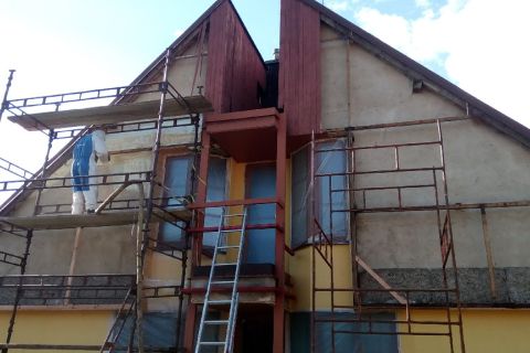 Štít RD - izolace PUR